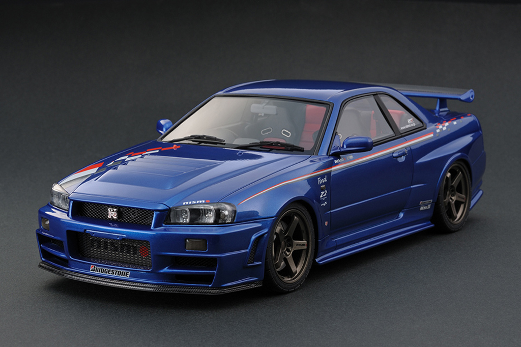 Nissan Skyline R34 1/18 Ignition Model R34 Nismo GT-R Z-tune Bayside Blue (NISMO FESTIVAL 2013 MEMORIAL EDITION) IG0010 modelauto